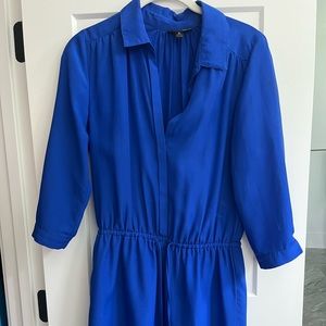 Aqua royal blue tie dress